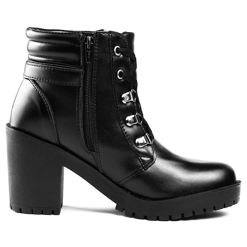 Bota Casual Feminina Com Zíper + Meia Lupo