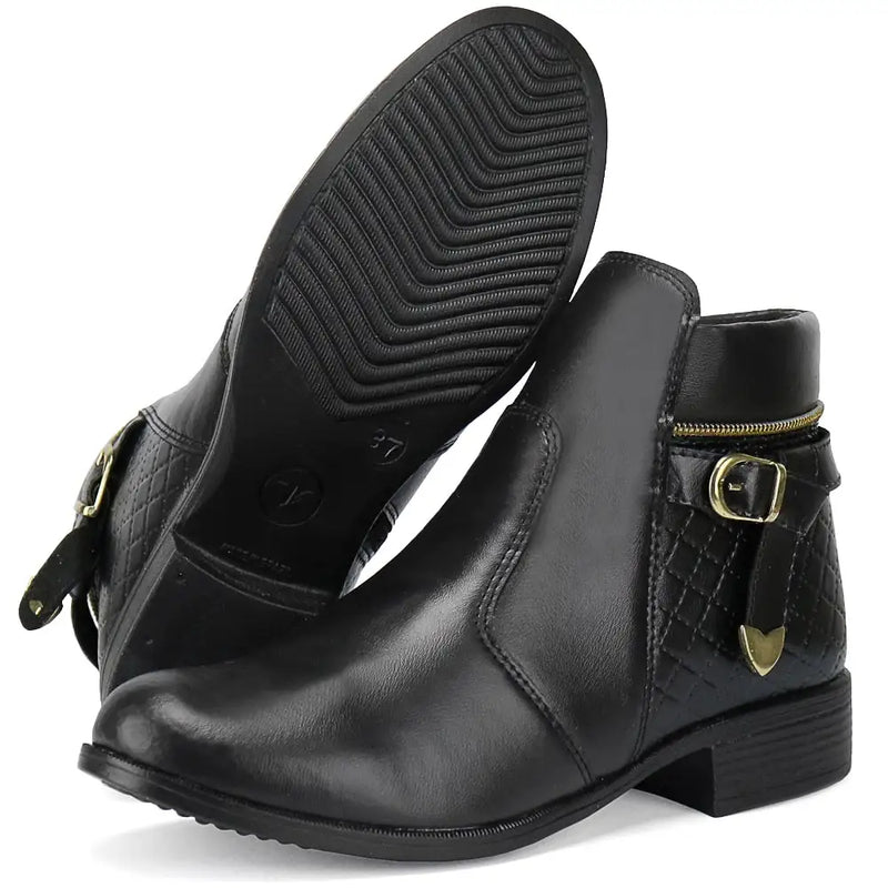 Bota Casual Feminina Cano Curto