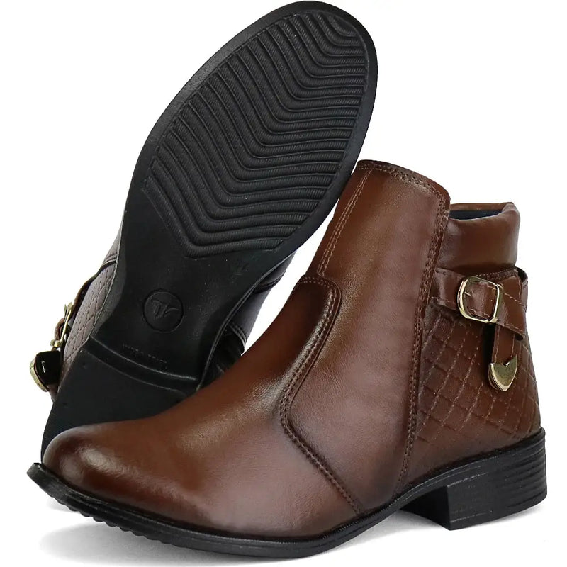 Bota Casual Feminina Cano Curto