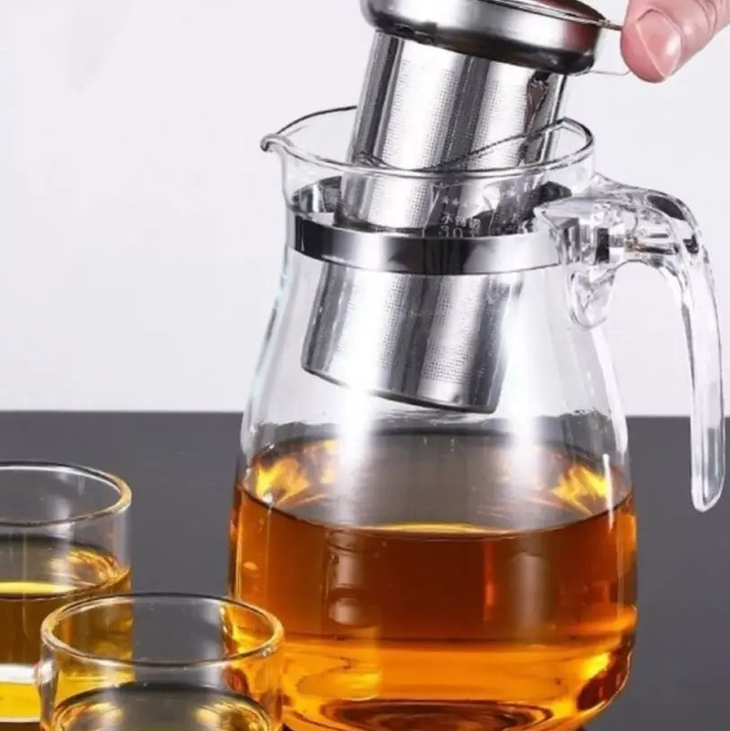 Chaleira De Chá Em Vidro 900ml Com Infusor