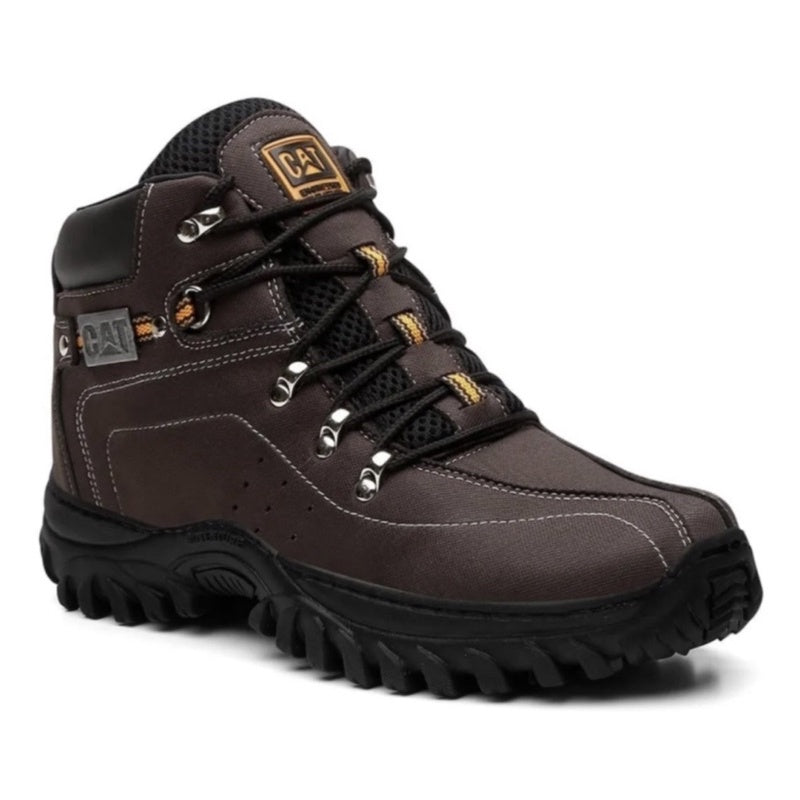 Bota Masculina Caterpillar De Couro Reforçado+Carteira CAT