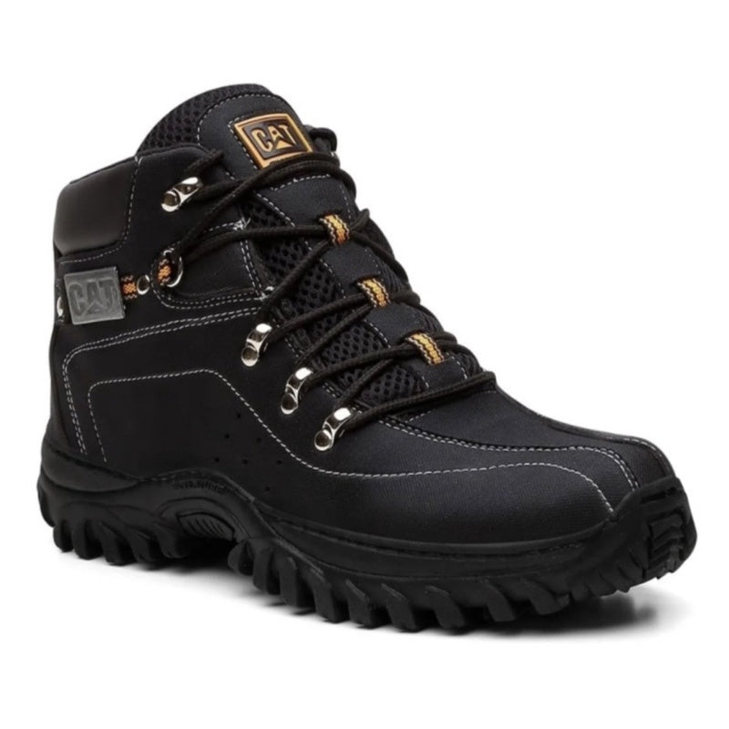 Bota Masculina Caterpillar De Couro Reforçado+Carteira CAT