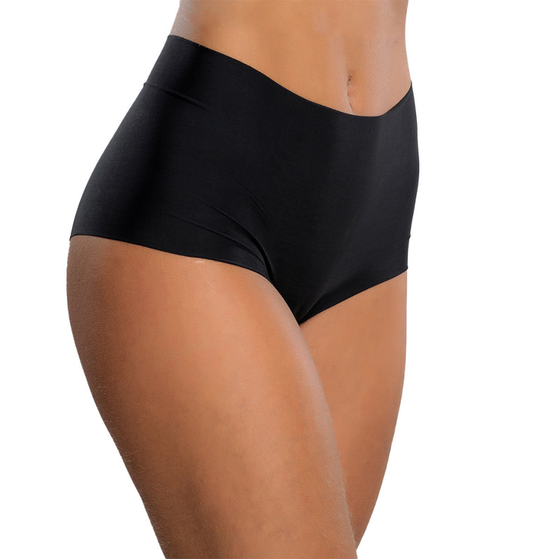 Kit 3 Calcinhas Cueca Boxer Feminina Sem Costura Corte Laser