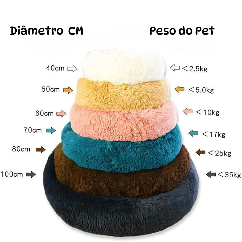 Cama Para Pets Confortável Estilo Rosquinha - Fofura