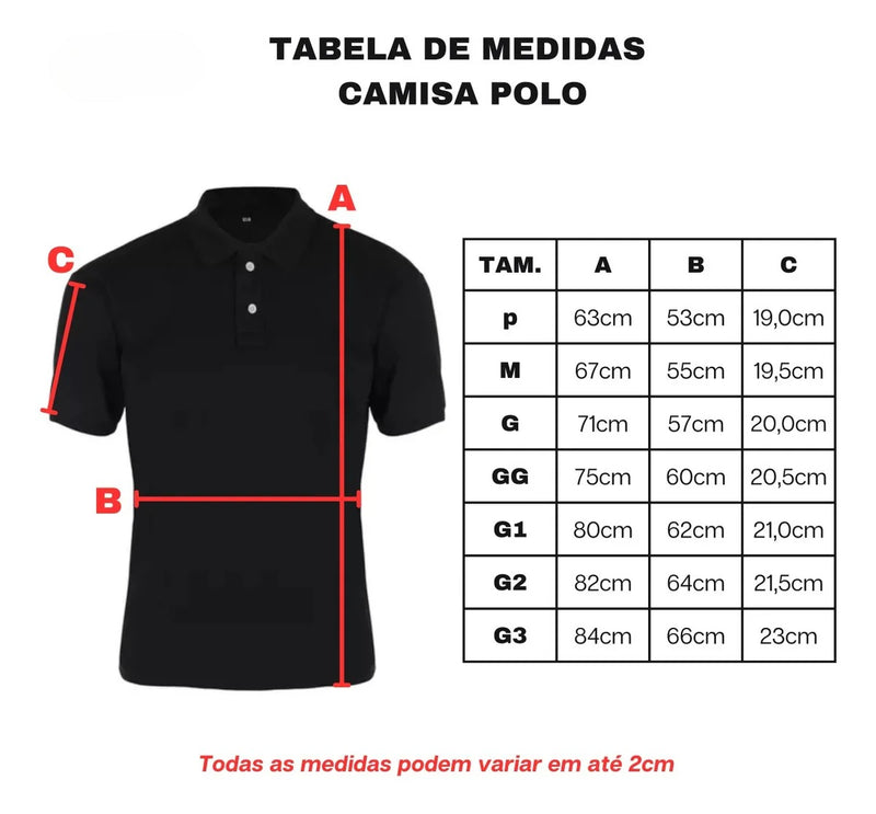 Kit 5 Camisas Gola Polo Basica Plus Size