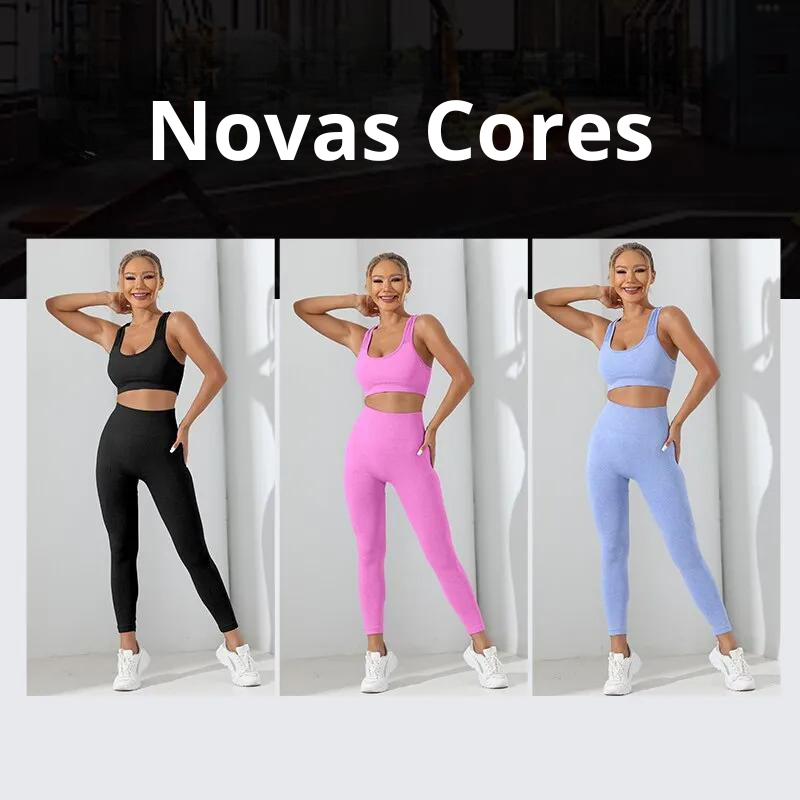 Conjunto De Yoga Básico 2 Peças Sem Costura - Mary