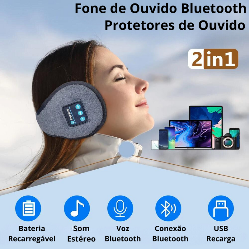 Fone de Ouvido Sem Fios Bluetooth - Earmuffs