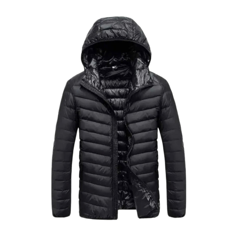 Jaqueta Puffer Matelassê Masculina Capuz Removivel