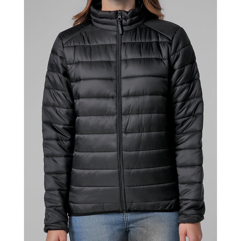 Jaqueta Feminina Bobojaco Preta Nylon Puffer