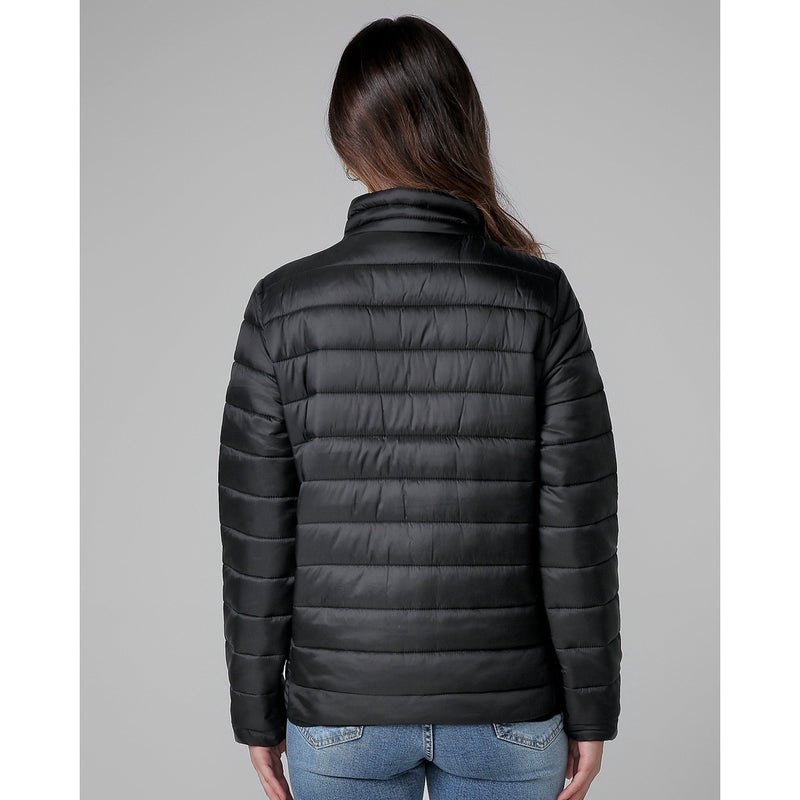 Jaqueta Feminina Bobojaco Preta Nylon Puffer