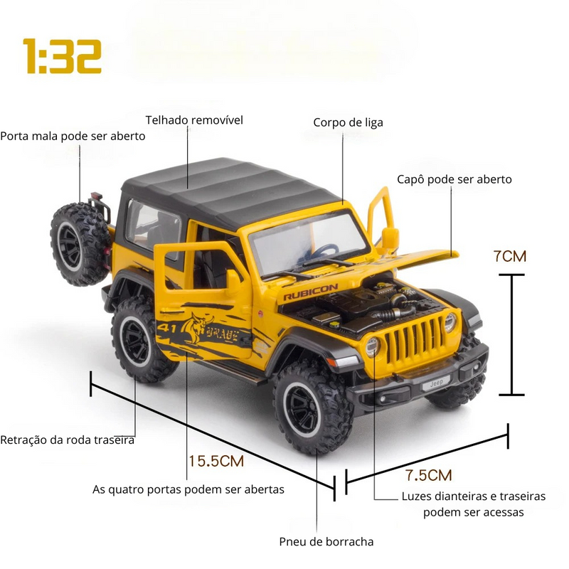 Jipes Wrangler Rubicon 1941 Off-Road - Escala 1:32