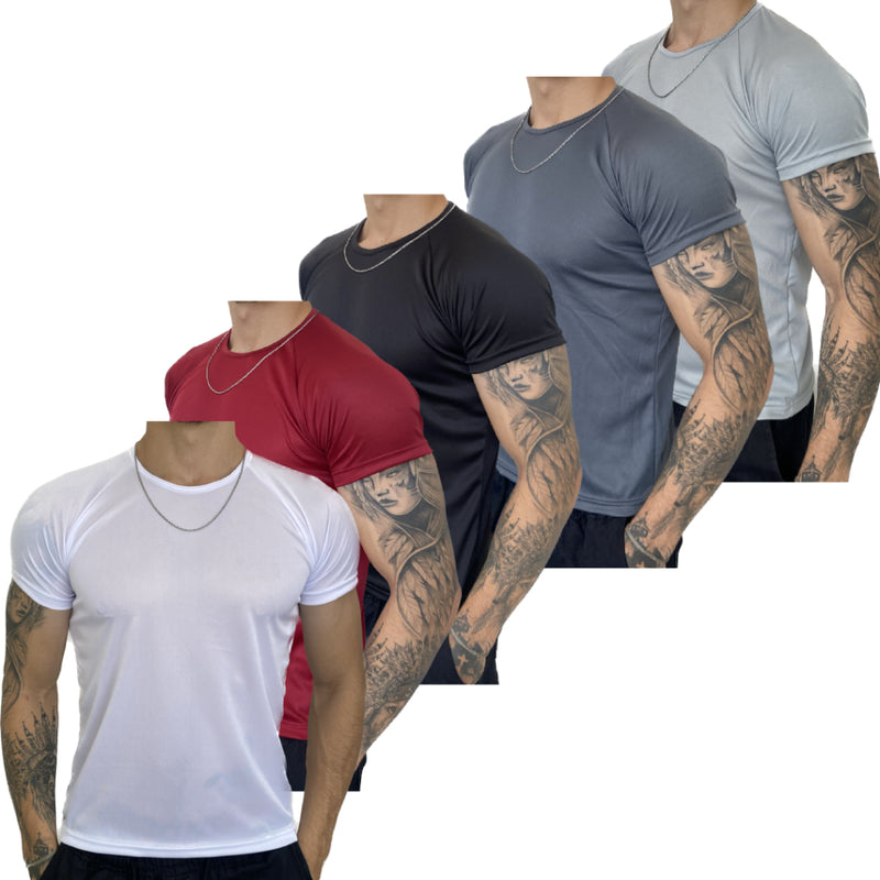 Kit 5 Camisetas Dry Fit Masculina Treino Academia