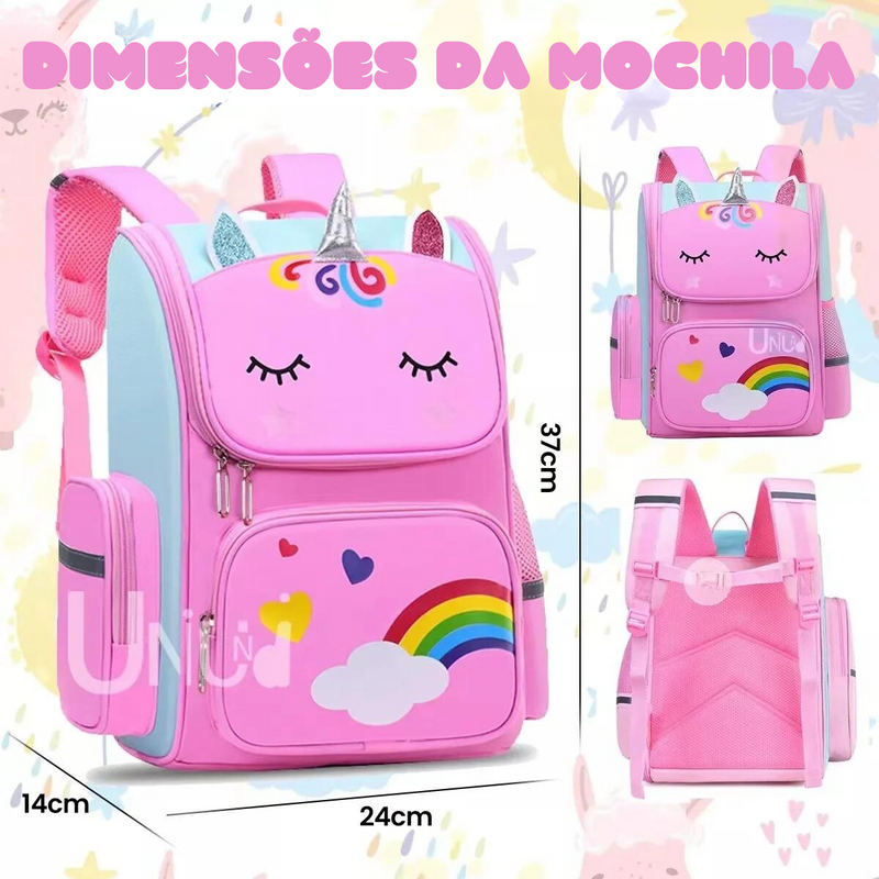 Mochila Espacial Infantil de Escola Primária e Secundária - Carinhosa