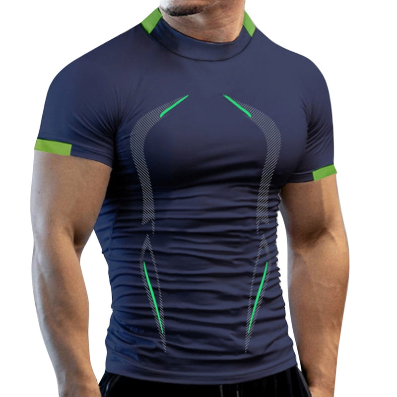 Camiseta Para Ginática Seca Rápida Masculina