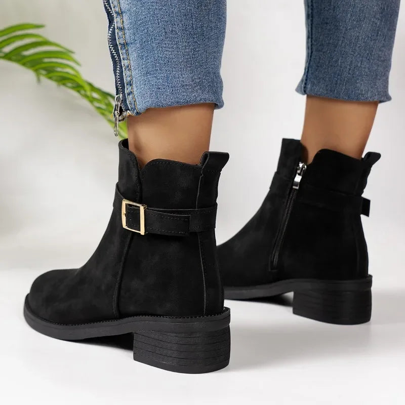 Botas Femininas Moda Zíper -  Inverno