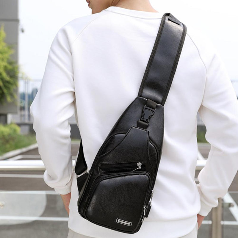 Bolsa Masculina Multifuncional Com Carregamento USB