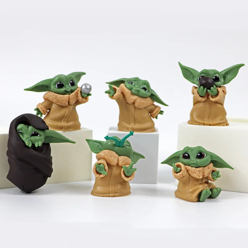 Coleção Bebê Yoda Star Wars 4-6cm - 6 Peças