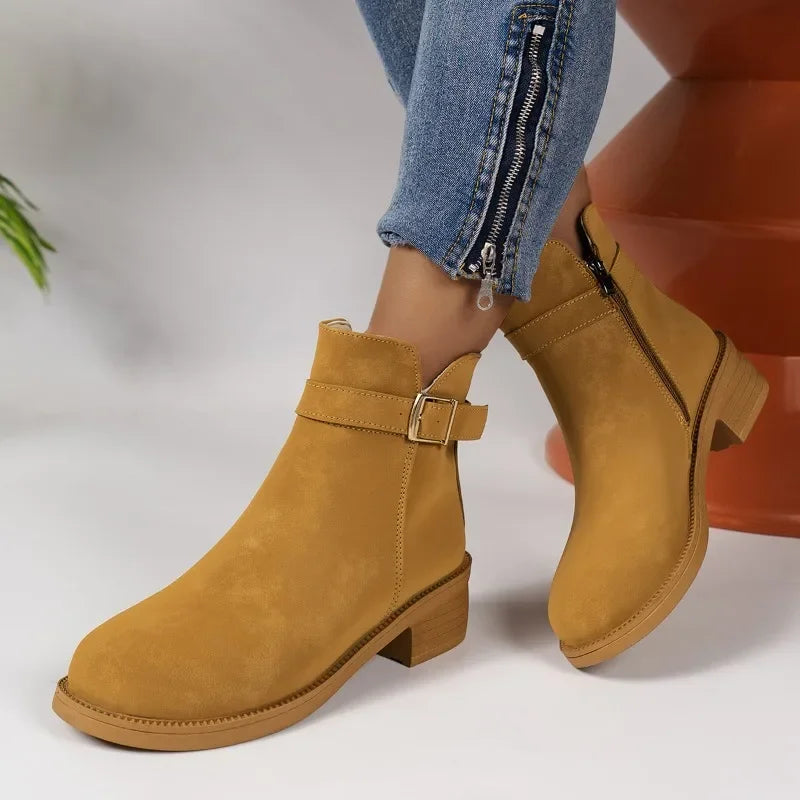 Botas Femininas Moda Zíper -  Inverno