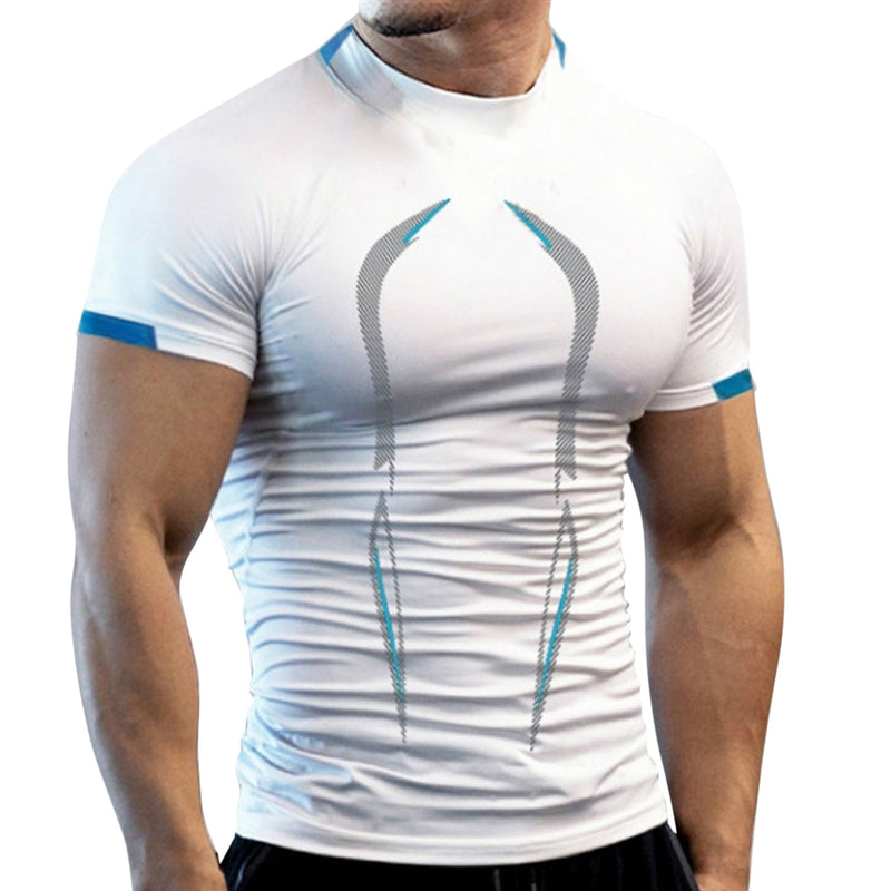 Camiseta Para Ginática Seca Rápida Masculina