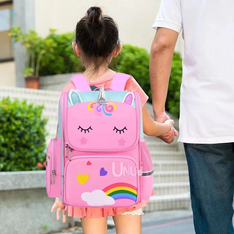 Mochila Espacial Infantil de Escola Primária e Secundária - Carinhosa