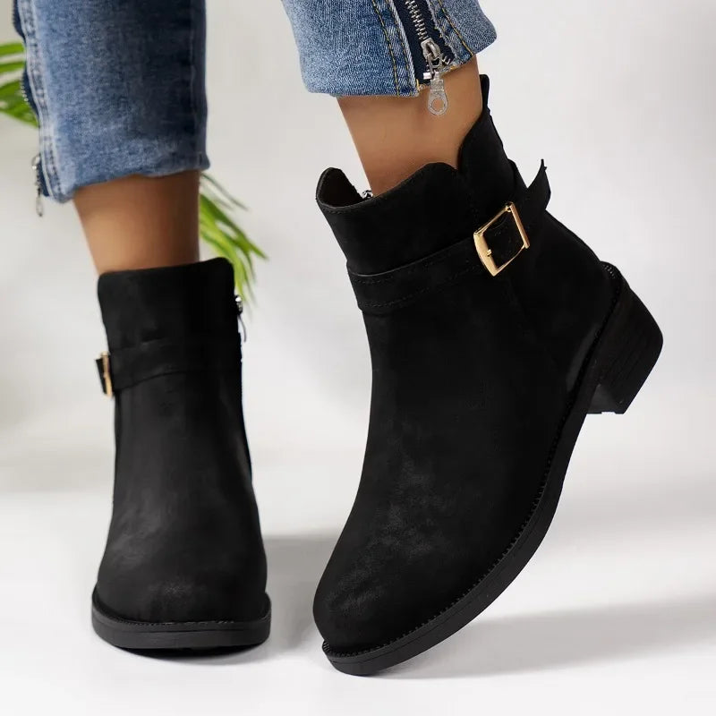 Botas Femininas Moda Zíper -  Inverno