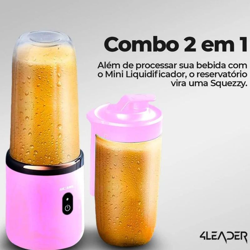 Mini Liquidificador Portátil 6 Lâminas De Suco De Alimentos