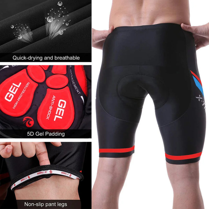 Shorts De Ciclismo Masculino Com Almofada De Gel 5D - Triatlo