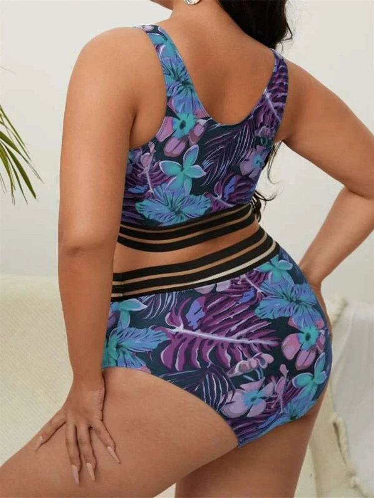 Conjunto De Biquíni Cintura Alta - Plus Size