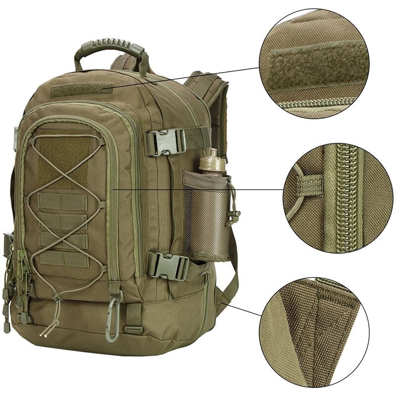 Mochila Tática Militar Expansível 60L