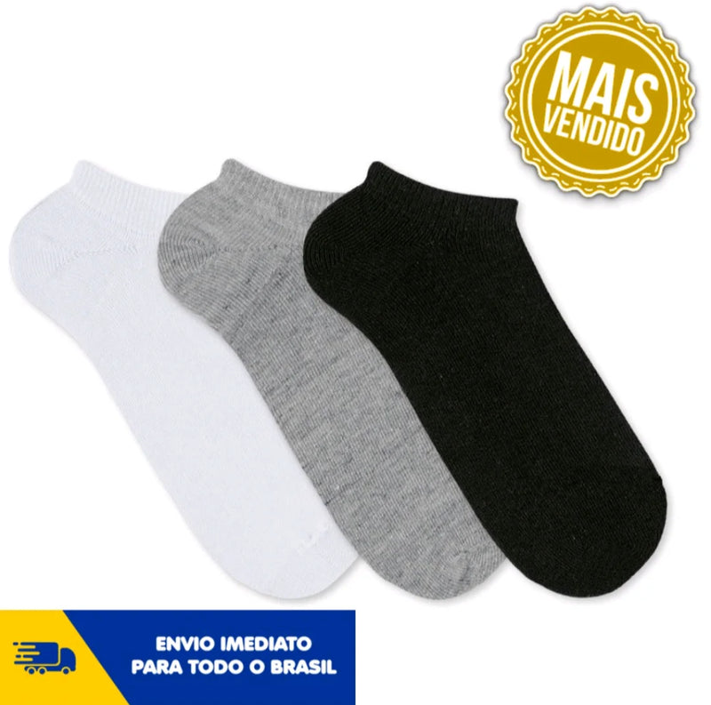 Kit 12 Pares De Meias Esportiva Adulto - Modelo Plug