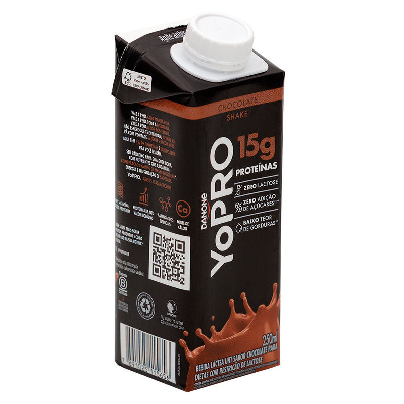 Yopro Chocolate 15g Protein 250ml Pack 12/24 Unidades