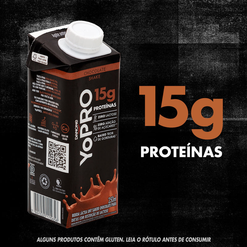 Yopro Chocolate 15g Protein 250ml Pack 12/24 Unidades