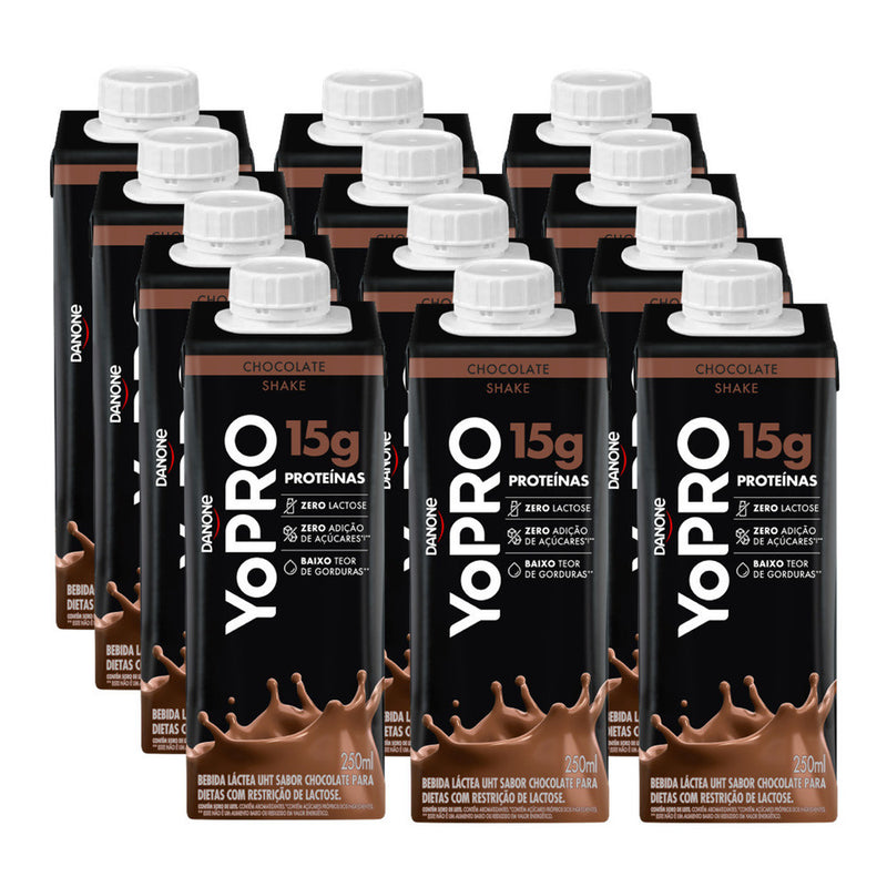 Yopro Chocolate 15g Protein 250ml Pack 12/24 Unidades