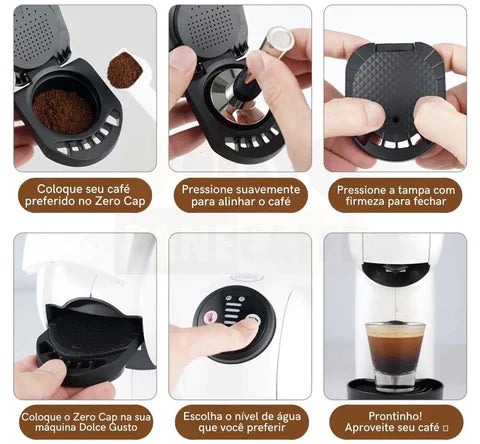 Adaptador Recarregável Zero Cap para Dolce Gusto