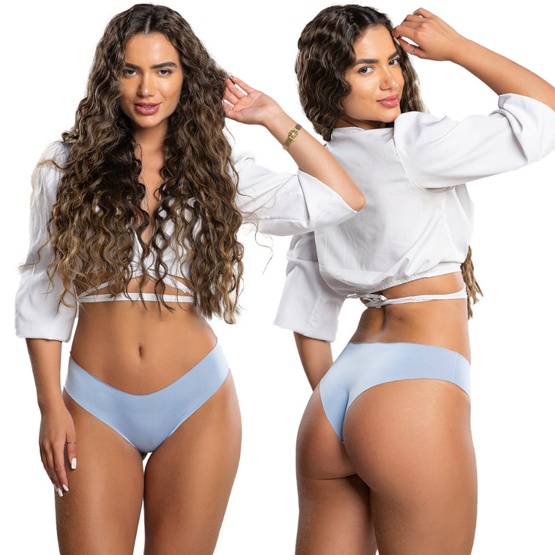 Kit 10 Calcinhas Tanga Conforto Sem Costura Corte A Laser