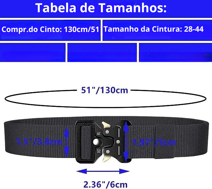 Cinto Tático Militar Masculino Nylon