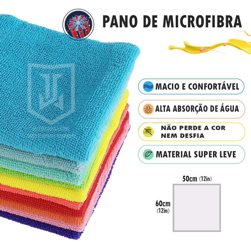 Kit 4 Panos de Chão de Microfibra 50x60cm