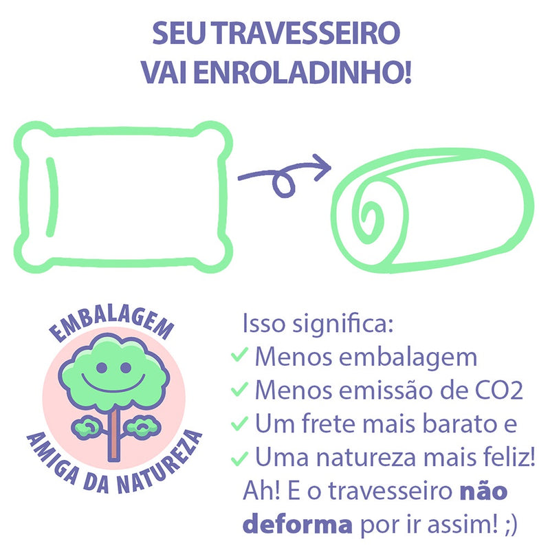 Travesseiro de Corpo Com Fronha Antialérgico