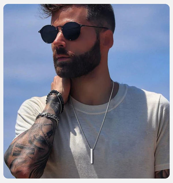 Colar Masculino Personalizado com a Inicial do Nome