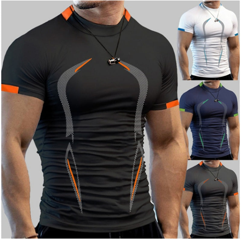 Camiseta Para Ginática Seca Rápida Masculina